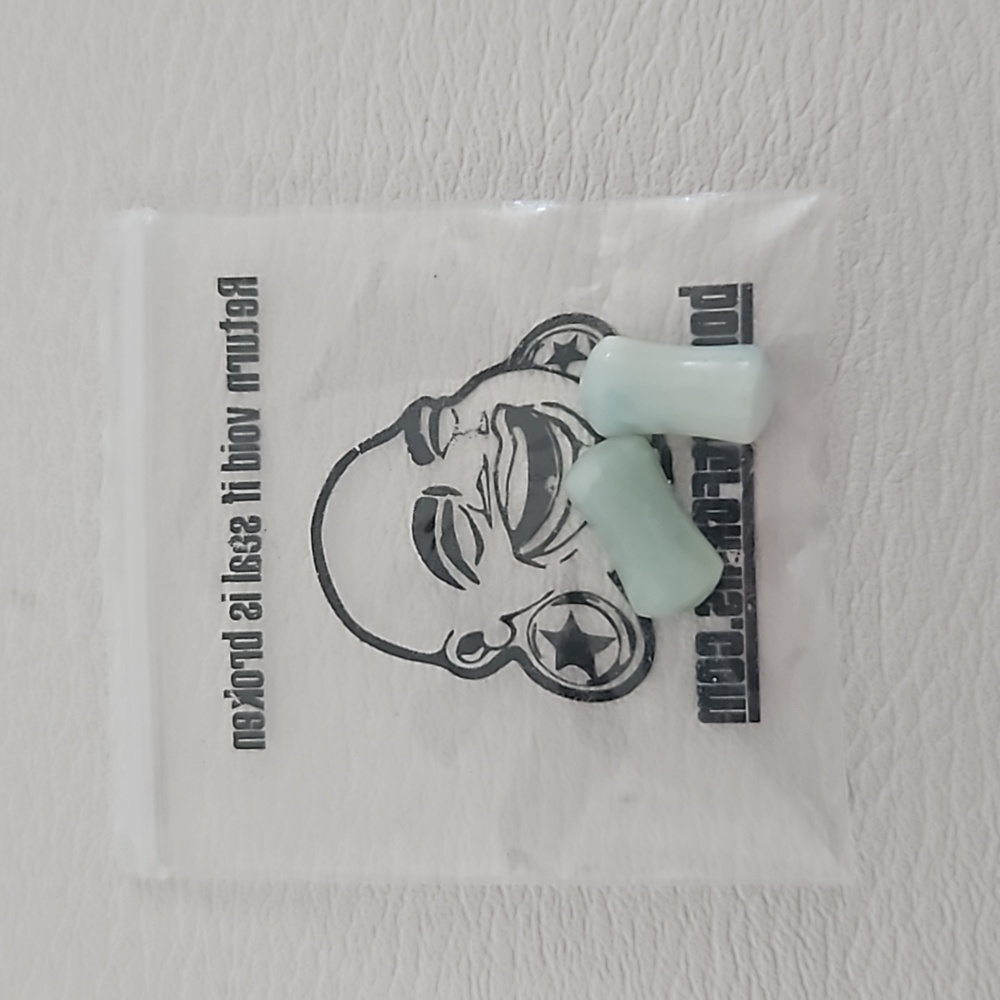 2g green adventurine double flare plugs